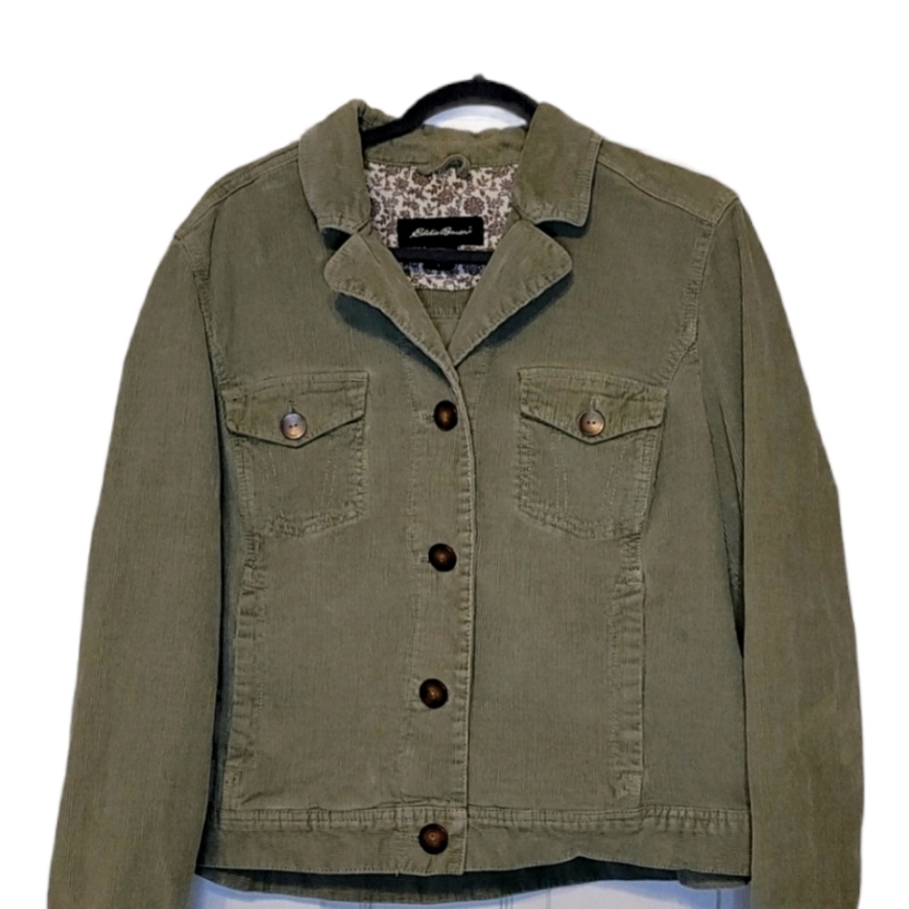 Eddie Bauer Moss Green Corduroy Jacket